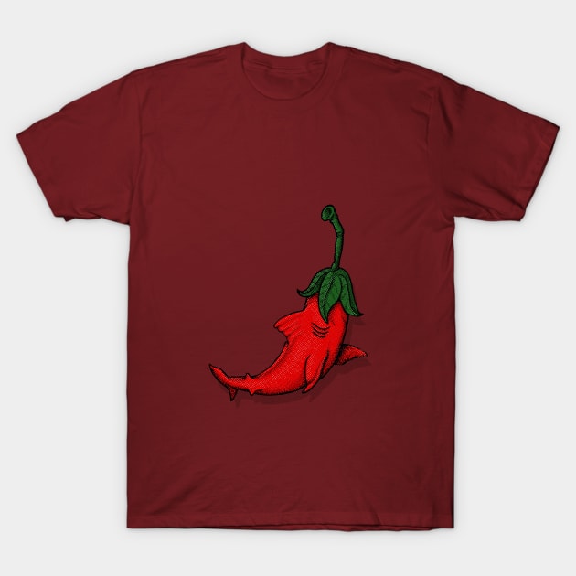 Red Hot Chilli...Shark? T-Shirt by paulomonnerat